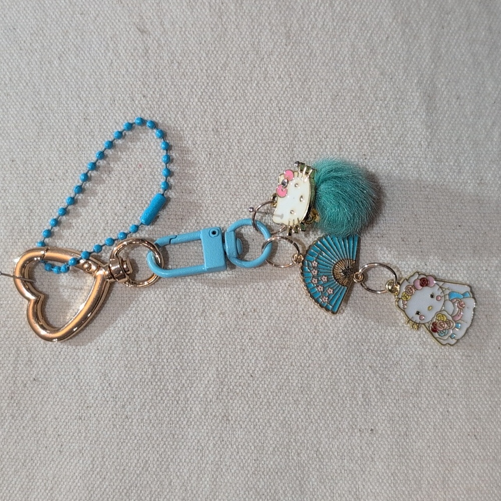 Cute Hello Kitty bride Handmade Keychain Bag Charm *Customizable* - Picture 8 of 8